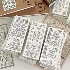 mewmewbeam vintage ticket memopad - world map 008 - 010