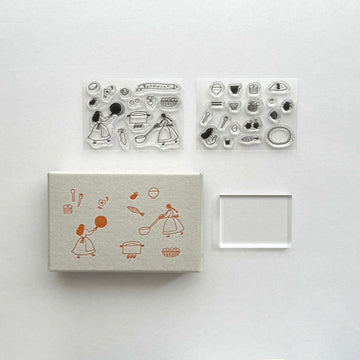 Mizushima x necktie JIZAI Clear Stamp box set -  daily meals
