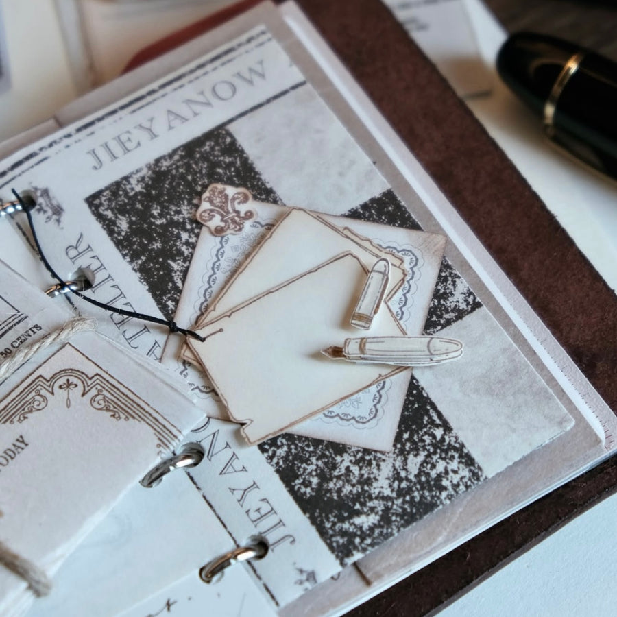 Jieyanow Atelier letters for today rubber stamps