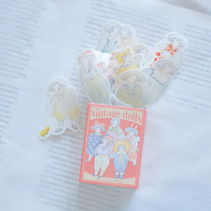 Dodolulu flake sticker matchbox 08 - vintage dolls