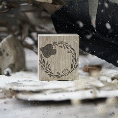 Black Milk Project Birds II series Rubber Stamp - wreath