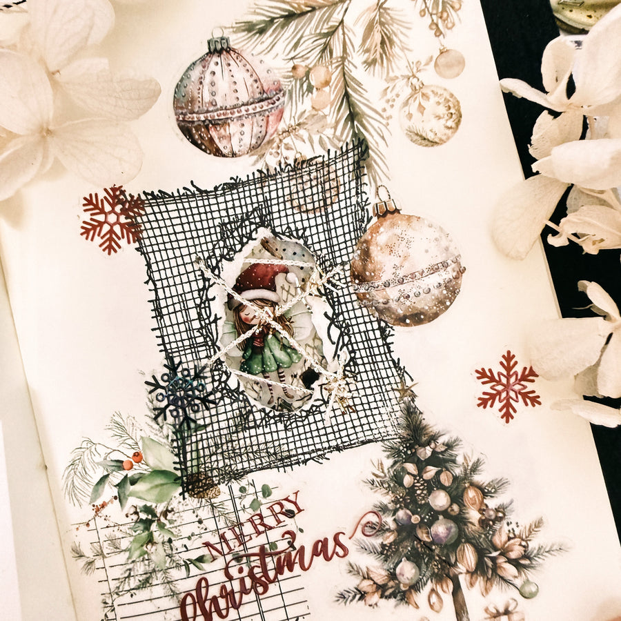 Journal pages rubber stamps - whispered layer