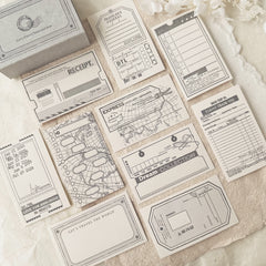 Journal Pages Let’s Travel letterpress label notecard box set