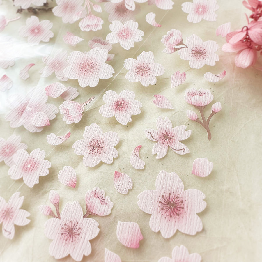 Clothes•Pin Sakura pink foil sticker - 04
