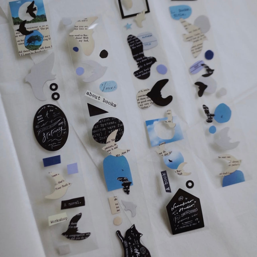 Mr Eggplants paper birds pet tape