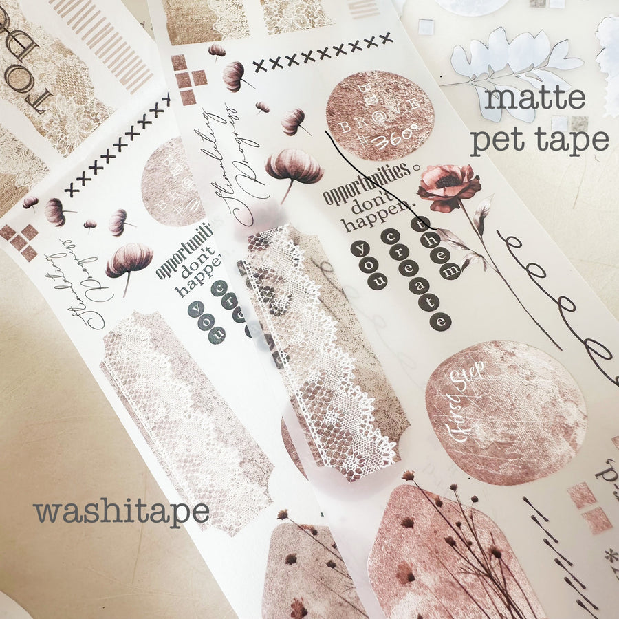 Journal Pages “To Be Continous” die cut washi tape, washi tape