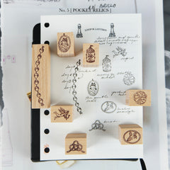 Kurukynki ”Loop & Lantern“ rubber stamps - No.5A - 5G