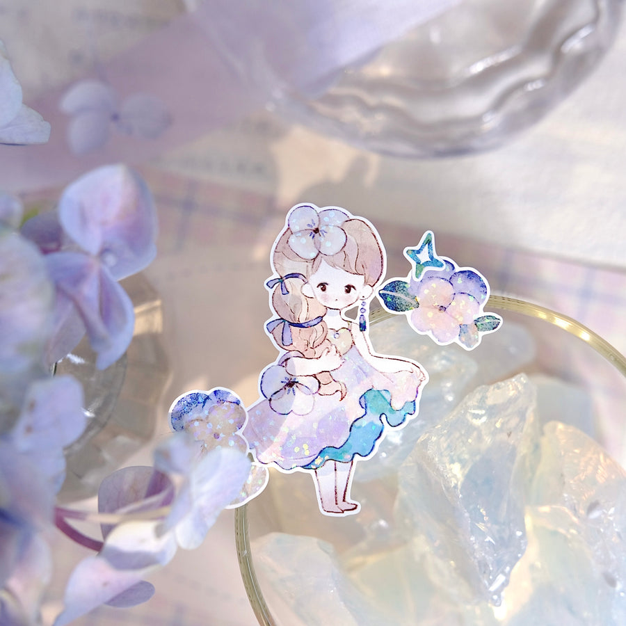 Freckles Tea Vol. 4 little flower fairy galaxy foil sticker roll