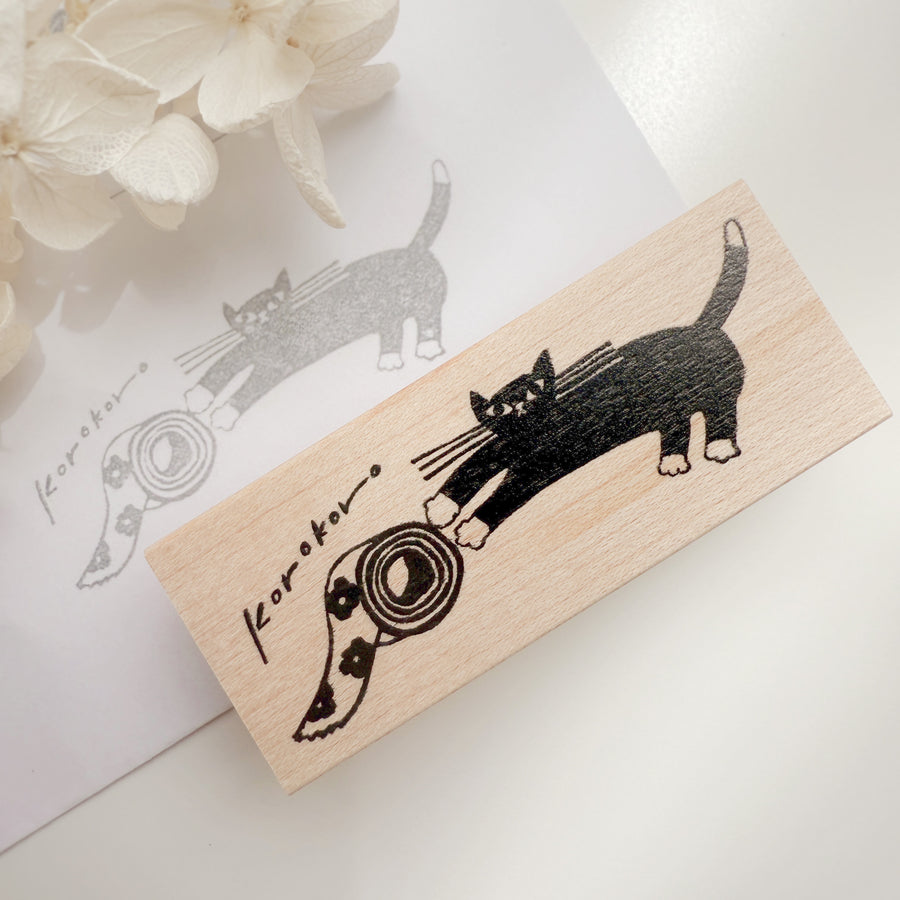 Hankodori original rubber stamp - cat series