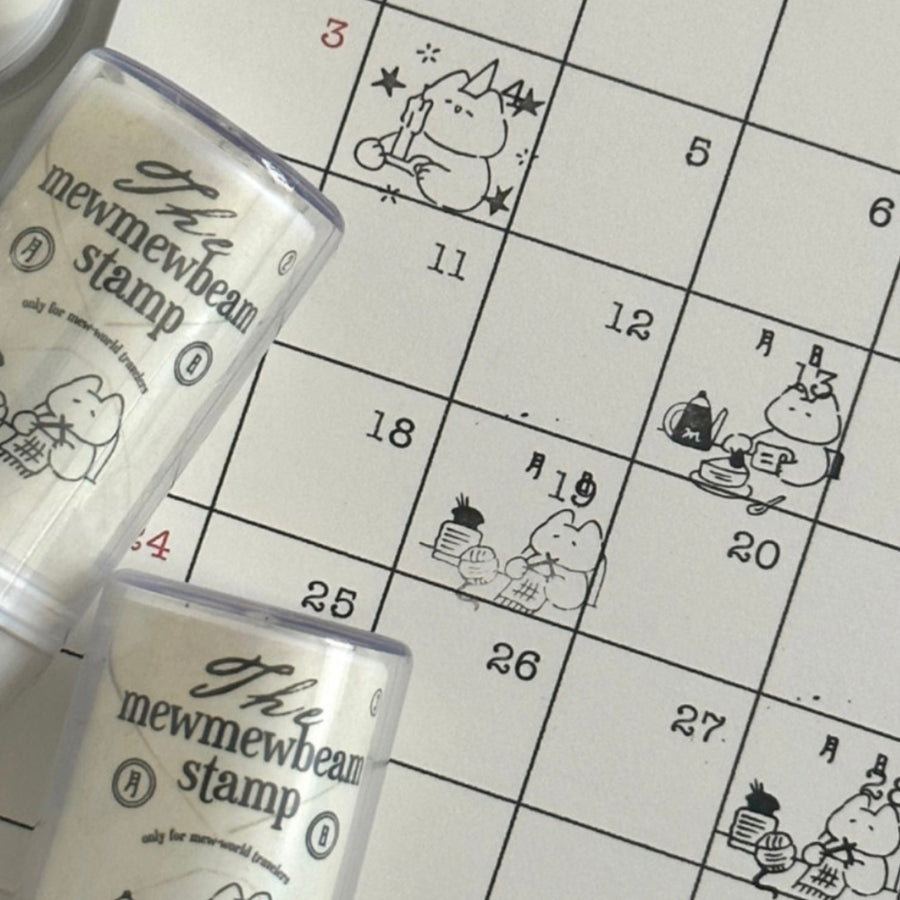 mewmewbeam vintage selfinking stamp