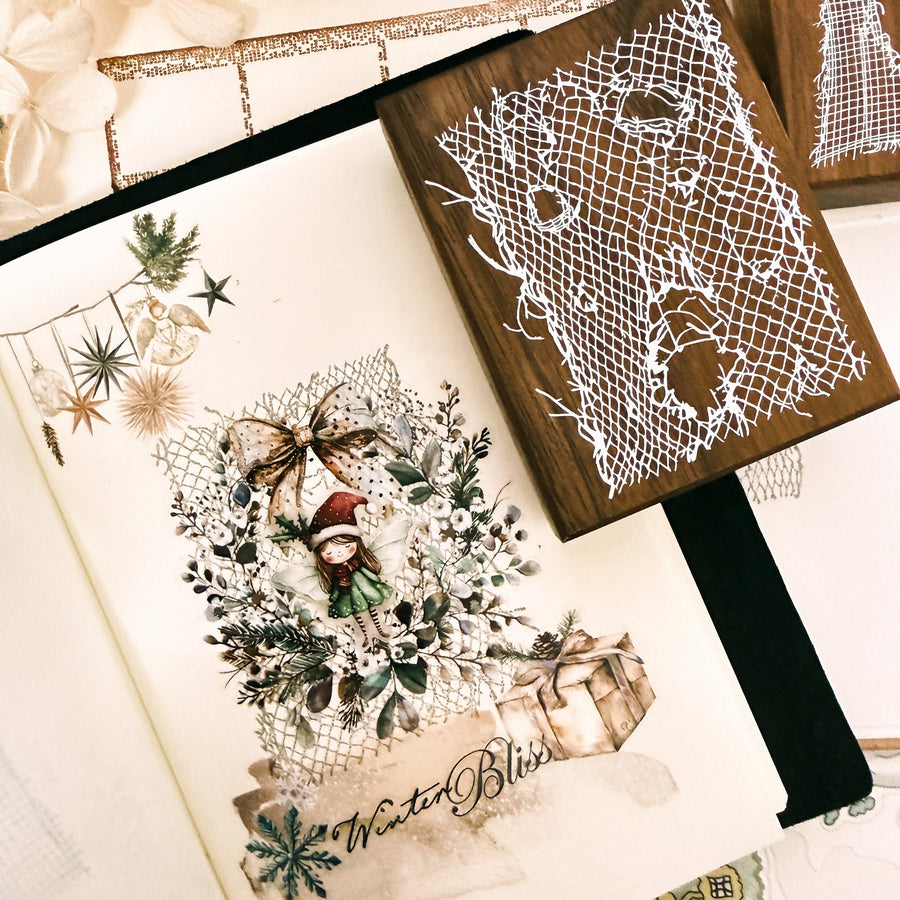 Journal pages rubber stamps - whispered layer