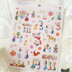 Cozyca x Aiko Fukawa clear sticker - rabbit garden