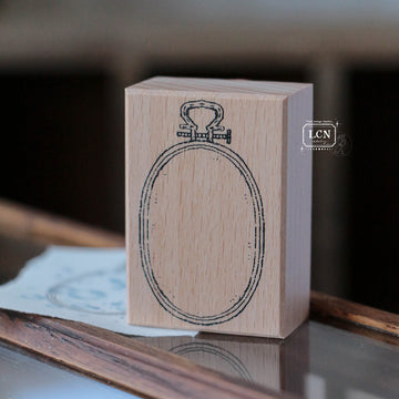 LCN Embroidery hoop solid wood handle rubber stamp
