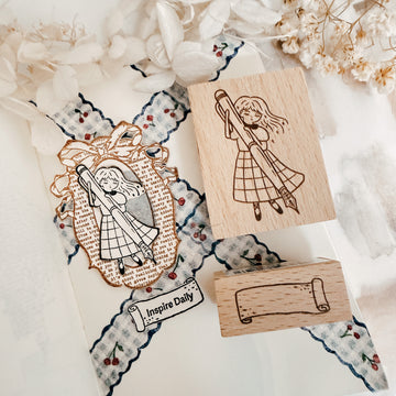 Stationerylovermarket x Journal Pages The Girl Who Writes stamp set