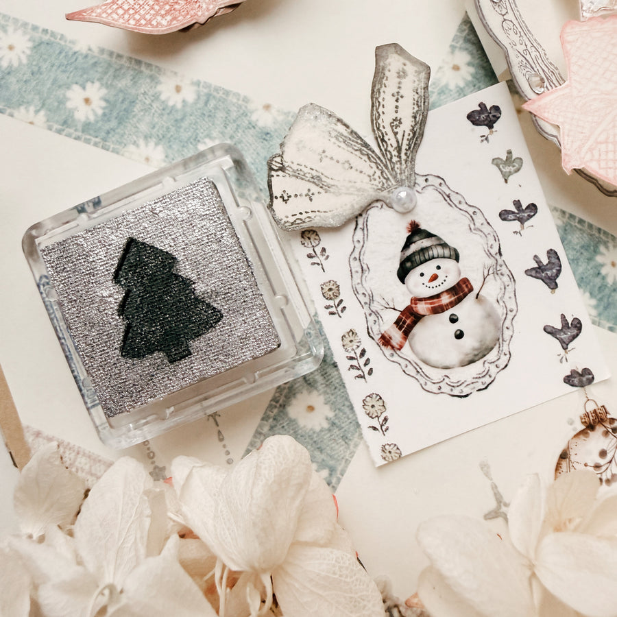 Journal Pages kiss-cut Mother-of-pearl crystal tape - Cozy Christmas