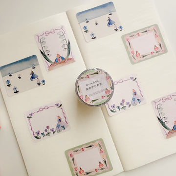 Kin.iro.hitode sticker roll - Girls and Flowers