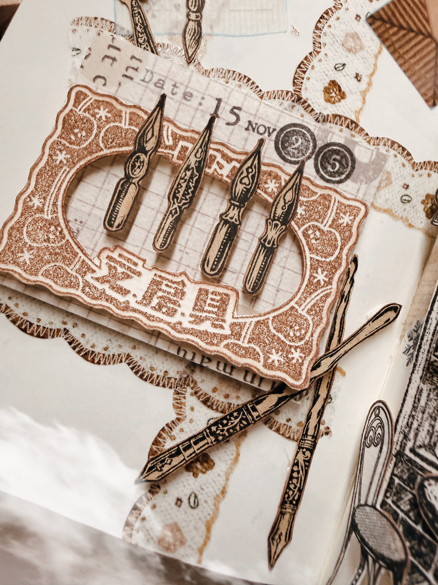 Stationerylovermarket x Breezystudio Rubber Stamp - Retro Label (Limited Edition)