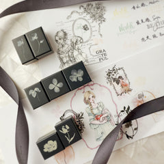 Journal pages rubber stamps- Floral whispers