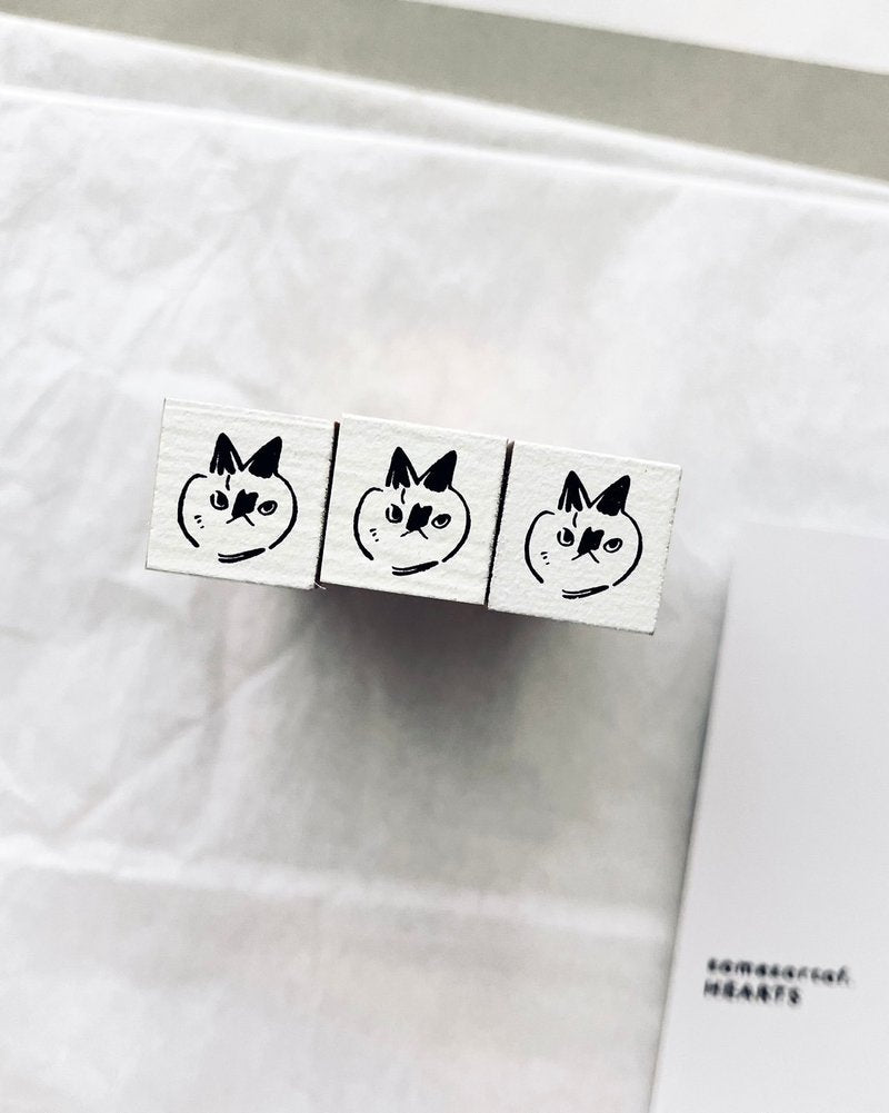 somesortoffern NEKO NEKO! Little black cat rubber stamps（long handle)