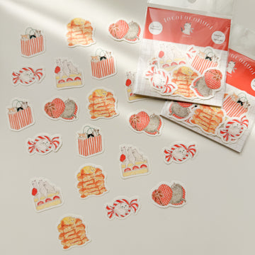 Furukawashiko Tocorocomugi washi flake seal - sweet