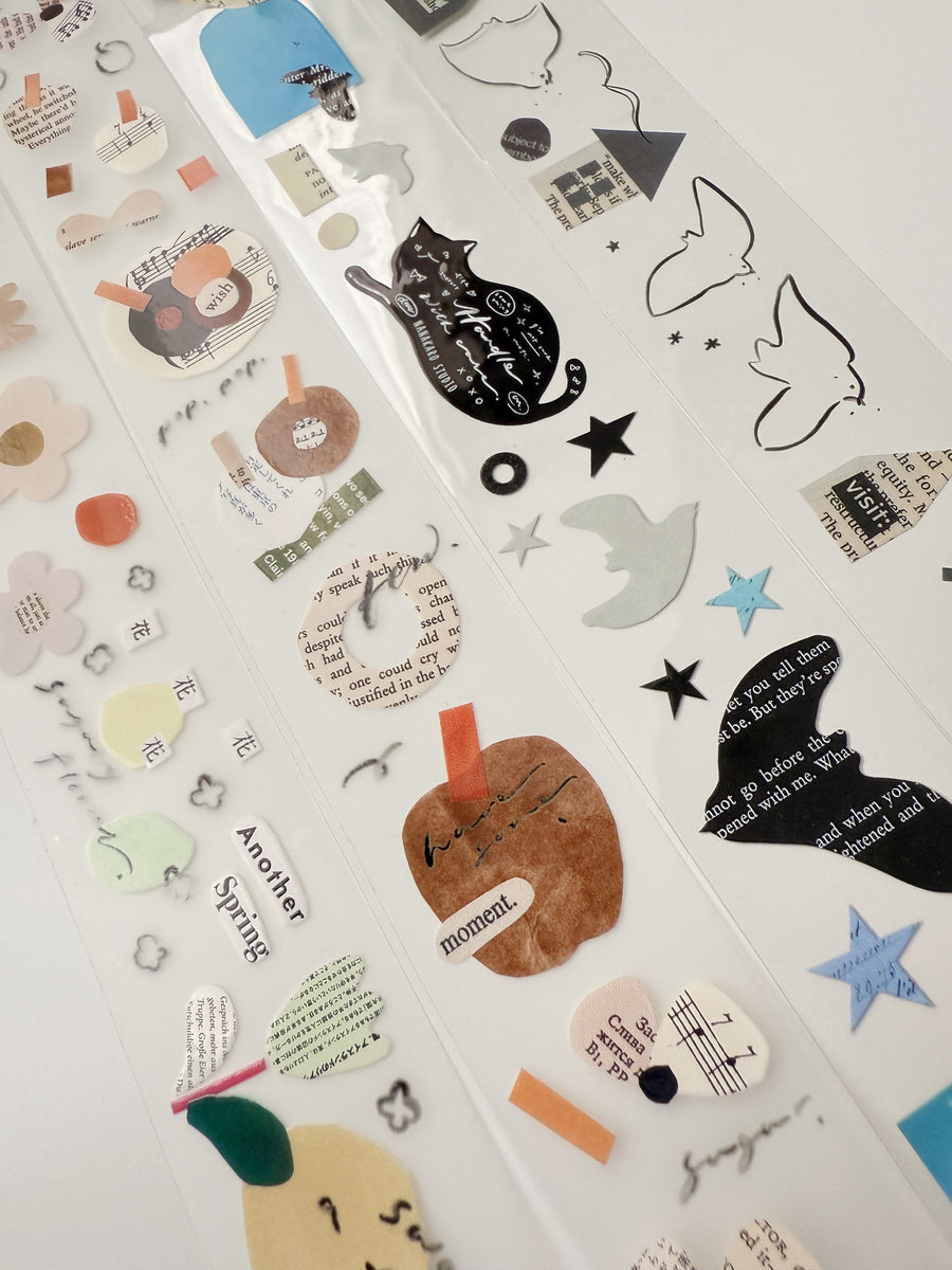 Mr Eggplants paper birds pet tape