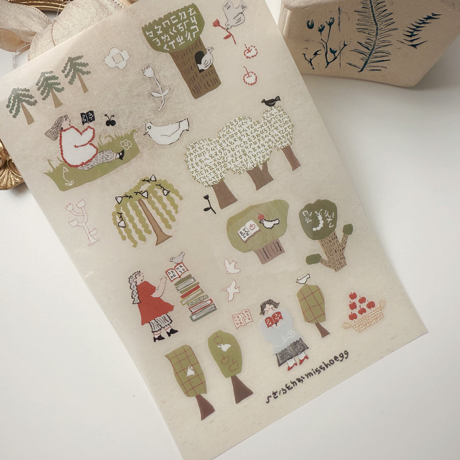 Misshoegg Tree of Knowledge print on stickers (2/sheet)