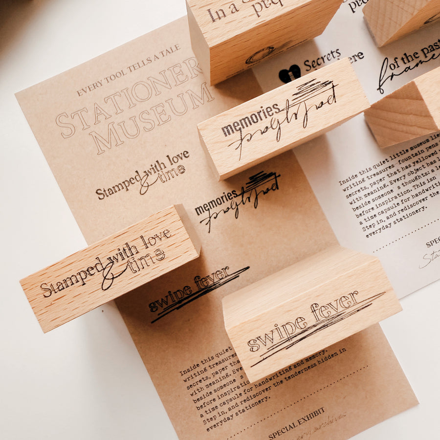 Journal Pages《moments II》words Rubber Stamps