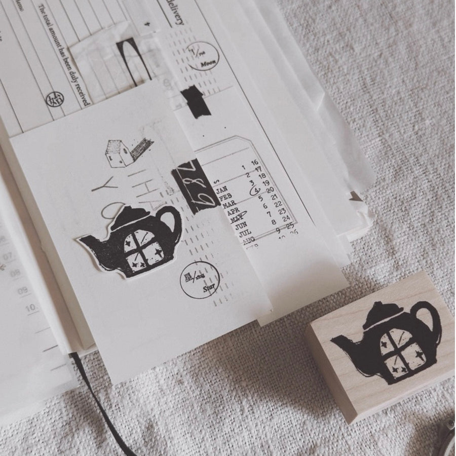 Penny.FEI rubber stamps - Starlit Teacups