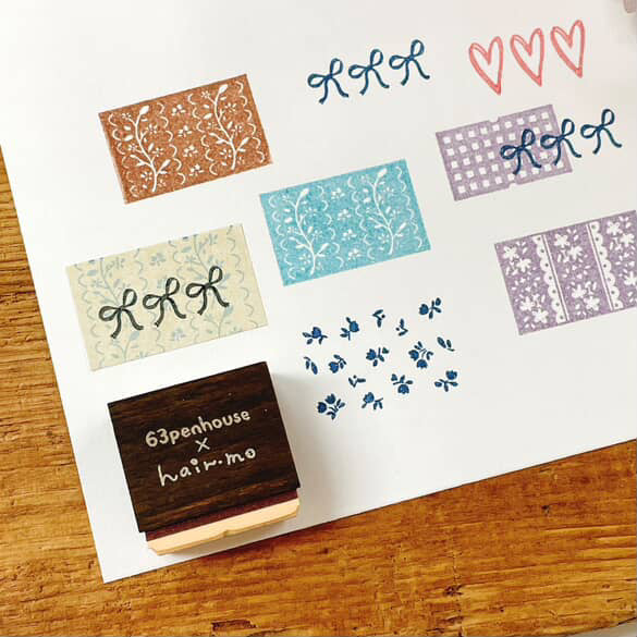 63penhouse x hairmo ~ flower field rubber stamps