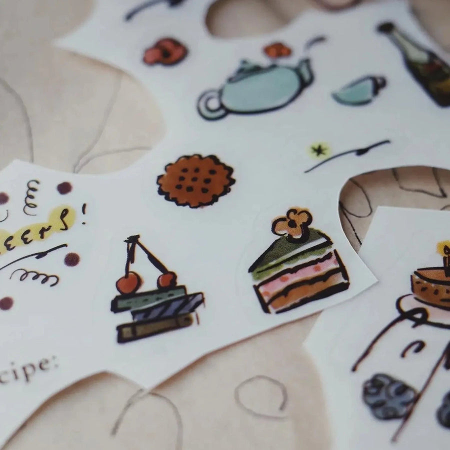 A kind of café 什物 Diary print on sticker set (set of 3)