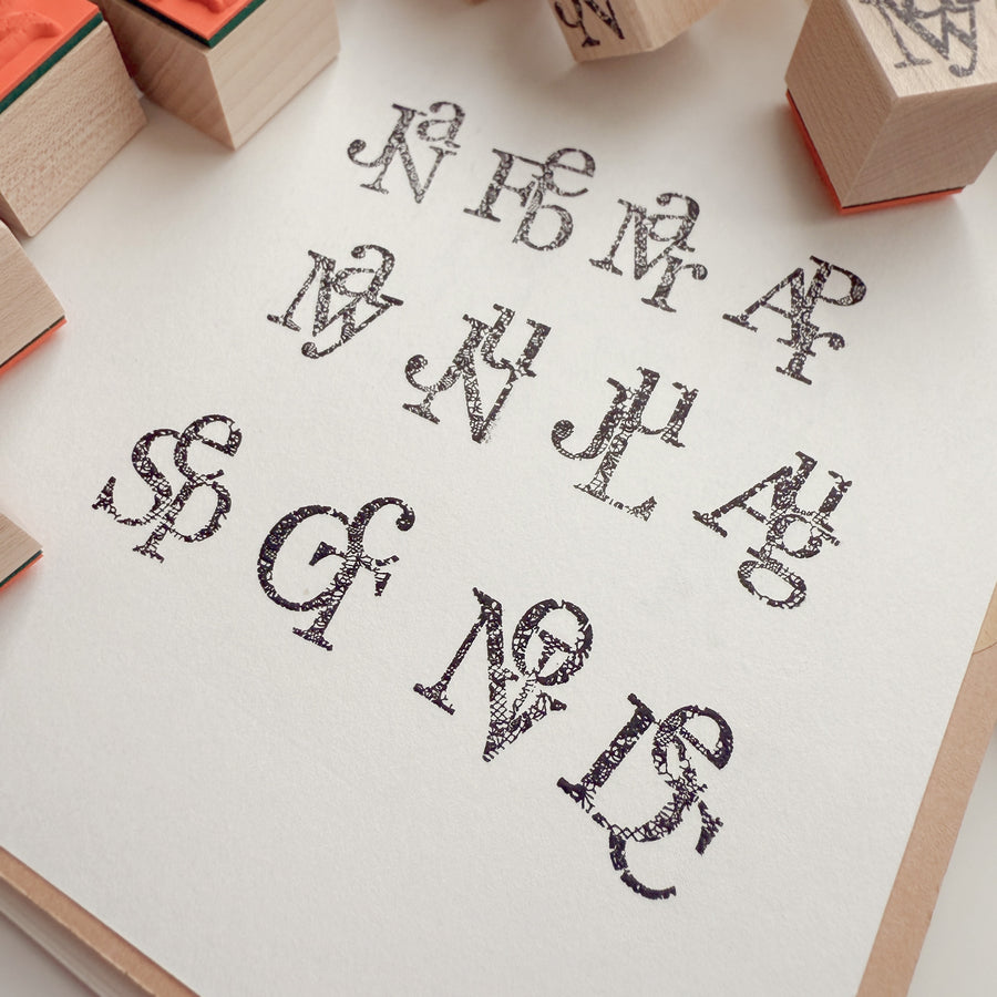 Journal pages rubber stamp set - month whispers