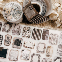 Journal Pages die cut label sticker - label stories