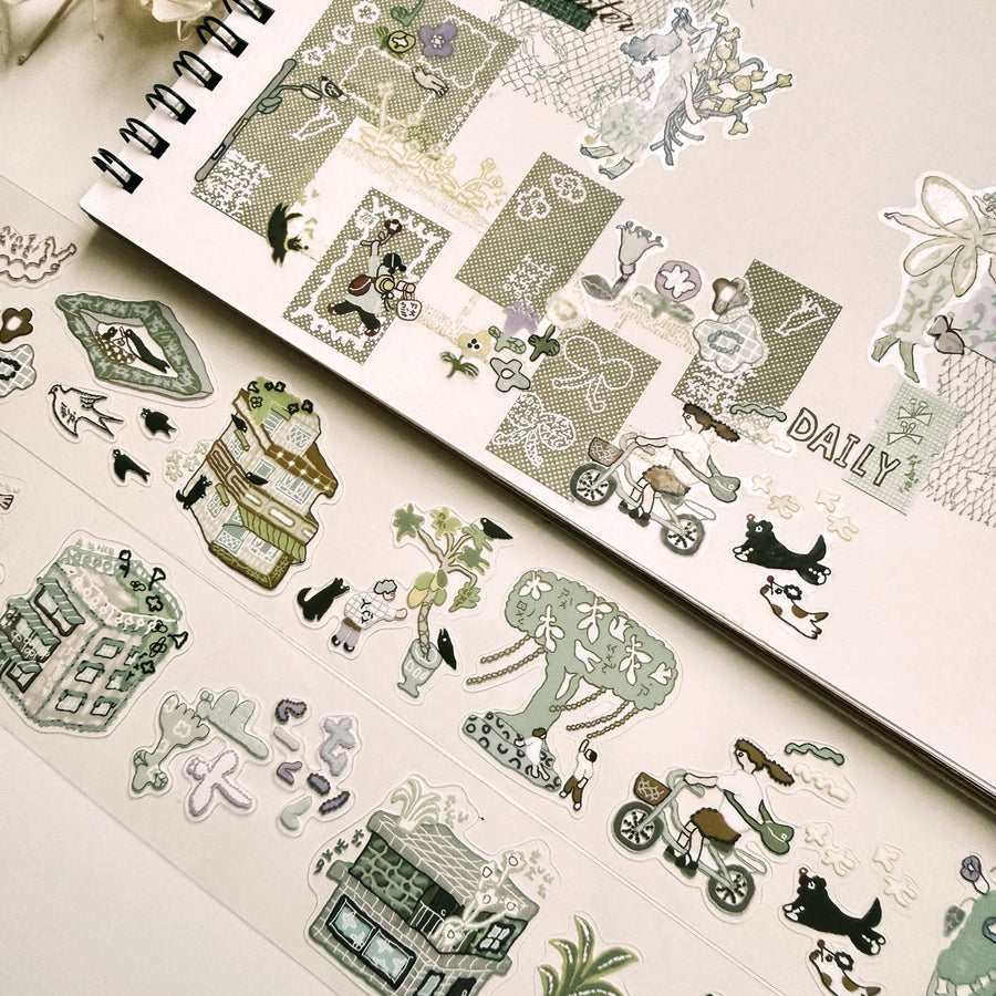 Misshoegg kiss cut pet tape - country road