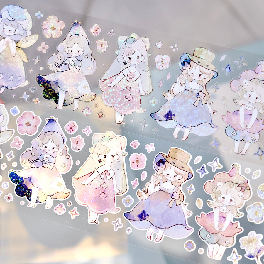 Freckles Tea Vol. 4 little flower fairy galaxy foil sticker roll