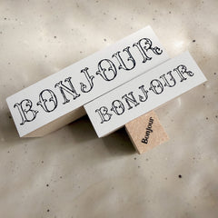 Mon petit artiste stamp - Bonjour