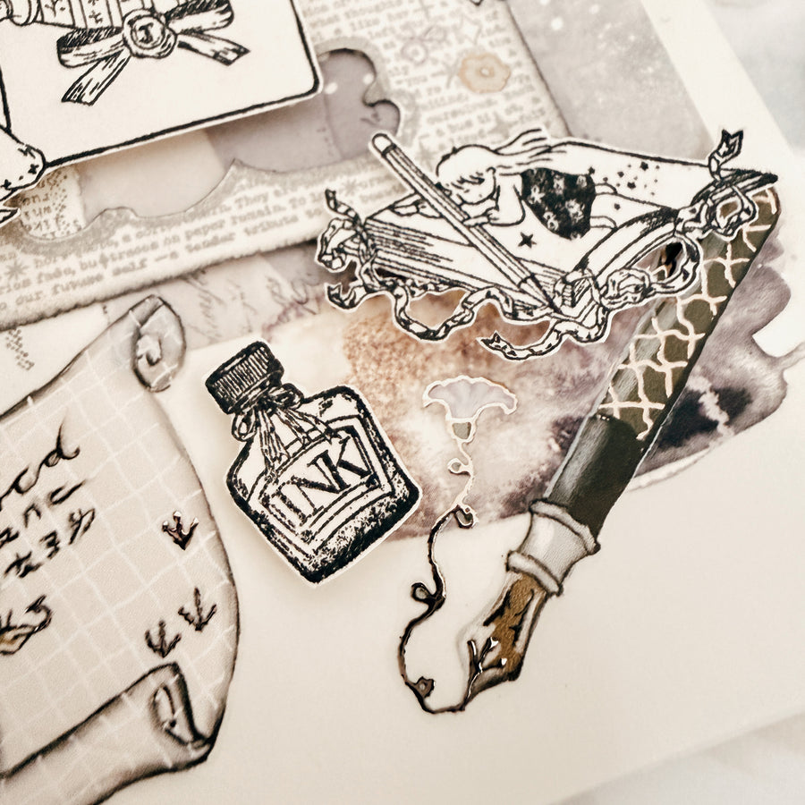 Journal Pages Color Bloom print on sticker