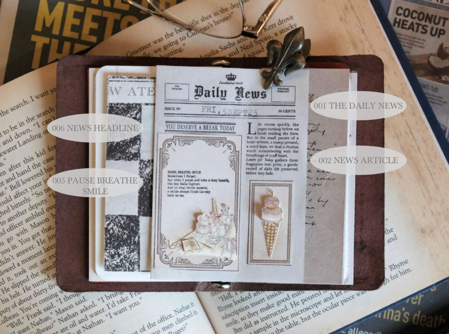 Jieyanow Atelier letters for today rubber stamps