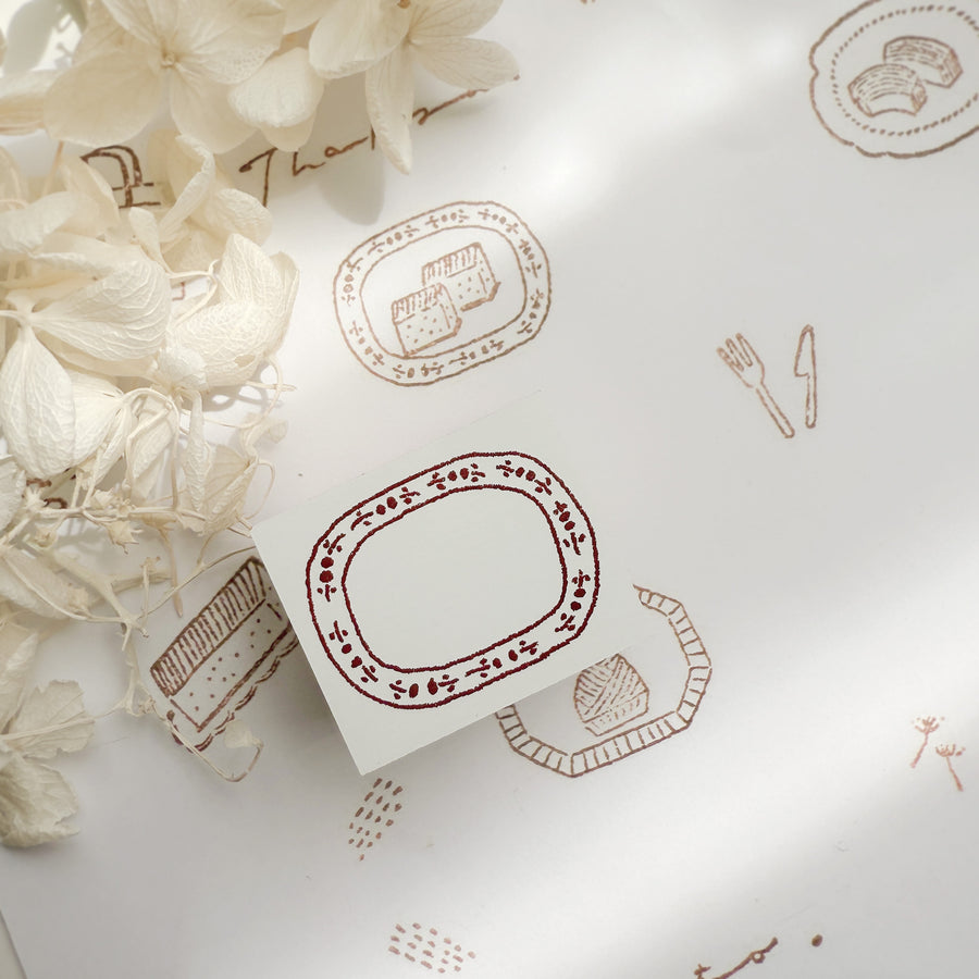 Hankodori original rubber stamp - plate series