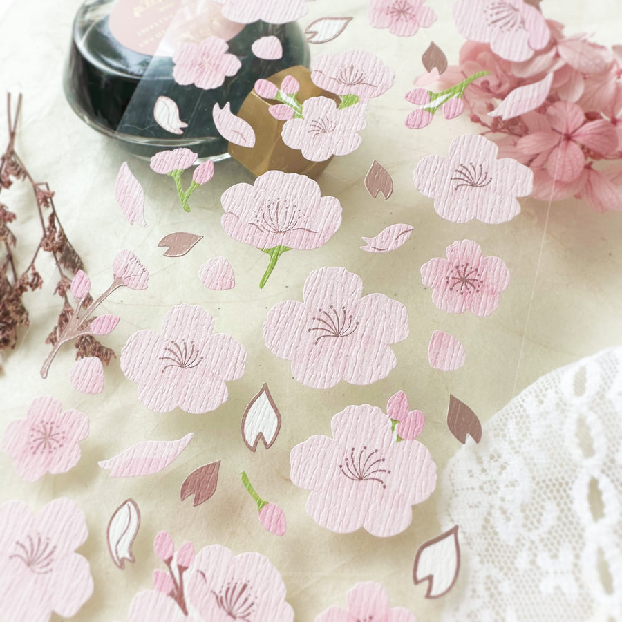 Clothes•Pin Sakura pink foil sticker - 05