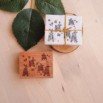 Elsiewithlove C A F E - H U N T I N G series rubber stamp - Cafe board