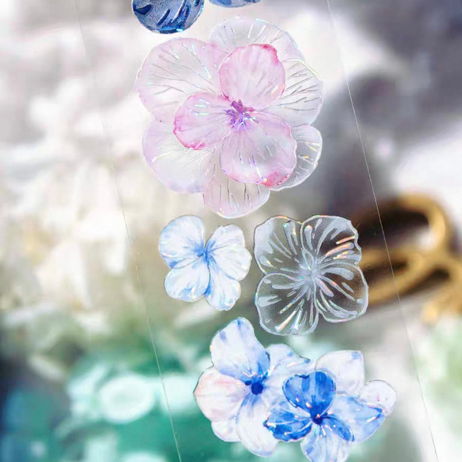 T.G “Blue Bloom” Crystal/ shell shine crystal pet tape