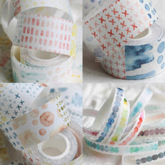 LCN Watercolor Pattern Washi Tape