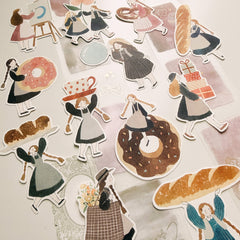 YIER – Wheat-Scented Girl & Leisurely Girl Die-Cut Memo