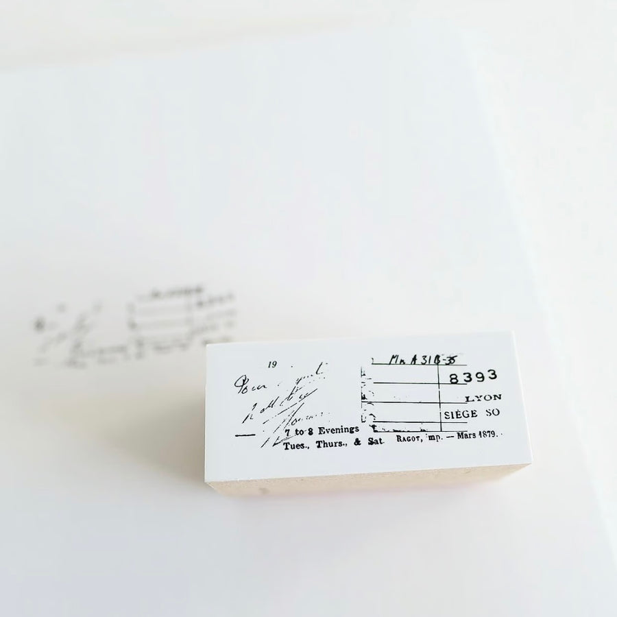 YOHAKU Original rubber stamp - recipe S-081