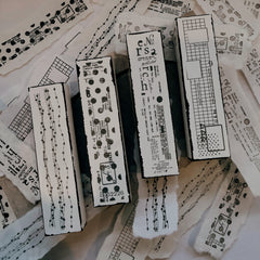 Journal Pages "Collage Essentials" series rubber stamps