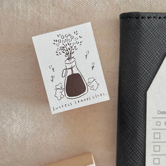 Ranmyu rubber stamps - Vase