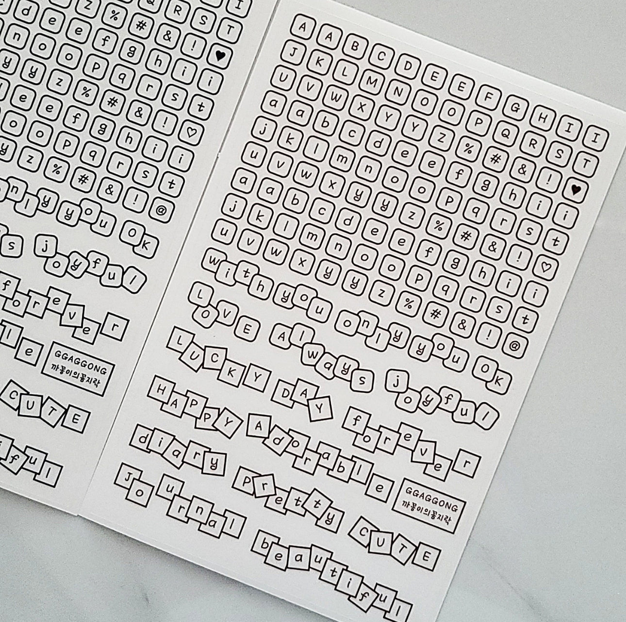 アイドル [GGAGGONG] Color Cube Lettering PET Color cube lettering Sticker - Shop ggaggong Stickers - Pinkoi