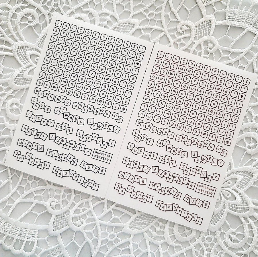 Ggaggong Cube alphabet sticker