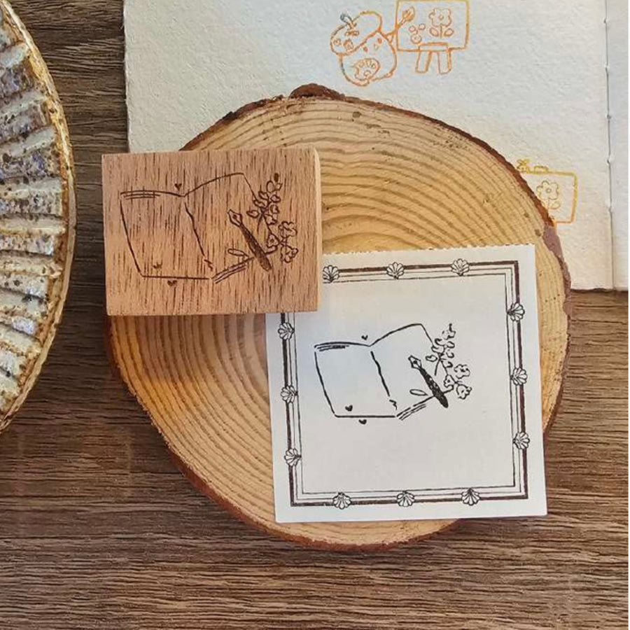 Elsiewithlove L E T T E R S  F R O M  A F A R rubber stamp - Book keeper