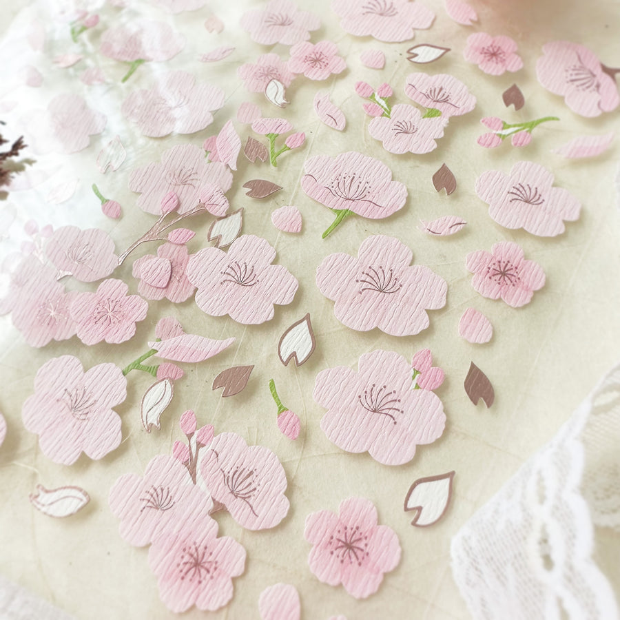 Clothes•Pin Sakura pink foil sticker - 05